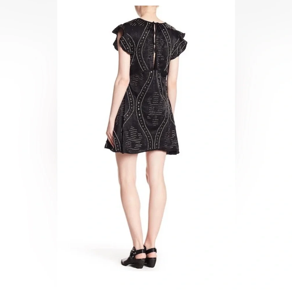 Free People Shine Like The Stars Beaded Mini Dress Size M - Picture 4 of 14